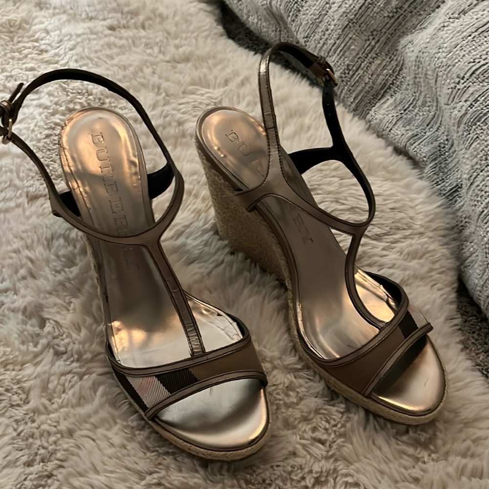 Lightly worn Burberry wedges